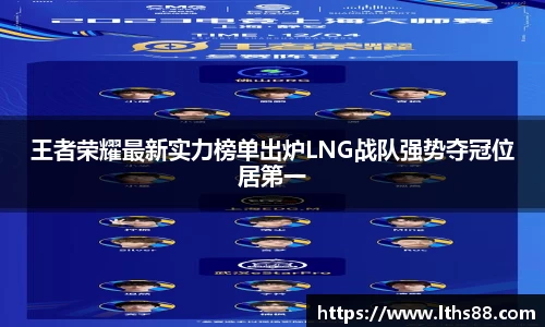 王者荣耀最新实力榜单出炉LNG战队强势夺冠位居第一